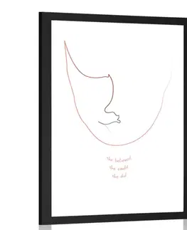 Motivy z naší dílny Plakát s paspartou minimalismus s nápisem