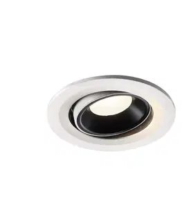 LED podhledová svítidla SLV BIG WHITE NUMINOS MOVE S zápustné stropní svítidlo bílé/černé 4000 K 55° 1005370