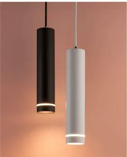 Moderní závěsná svítidla Nova Luce Svítidlo Esca s dekorativním kroužkem a bočním svícením - max. 10 W, GU10, černá NV 9387003