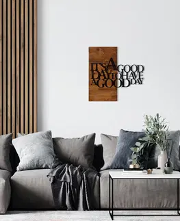 Nástěnné dekorace Nástěnná dekorace dřevo IT´S A GOOD DAY 58 x 58 cm