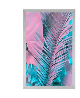 Příroda Plakát palmové listy v neobyčejných neonových barvách