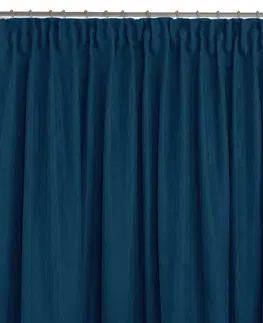 Záclony HOMEDE Závěs MILANA klasická transparentní dračí páska 7,5 cm indigo, velikost 140x245