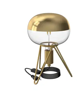 Stolní lampy Calex Calex Tripod stolní lampa, zlatá
