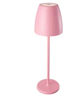 Venkovní osvětlení MEGATRON Megatron LED stolní lampa na baterie Tavola růžová