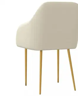 Jídelní sety Jídelní židle 2 ks samet / kov Dekorhome Růžová