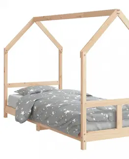 Dětské pokoje Dětská postel 80 x 200 cm masivní borové dřevo