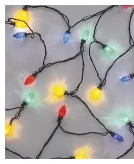 Vánoční řetězy a lamety EMOS LED vánoční řetěz Bulbs 9,8 m vícebarevný