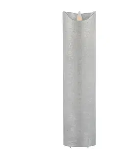 LED svíčky Sirius LED svíčka Sara Exclusive stříbrná, Ø 5 cm, 20 cm