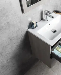 Koupelnový nábytek SAPHO CIRASA umyvadlová skříňka 58x54x39cm, dub stříbrný