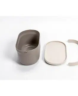 Odpadkové koše Plastia Nádoba na bioodpad bez rámečku a sáčků, taupe s kávovou sedlinou, 4 l