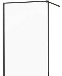 Sprchové zástěny MEXEN/S KIOTO Sprchová zástěna WALK-IN 80x200 cm 8 mm, černá, černý profil 800-080-101-70-70