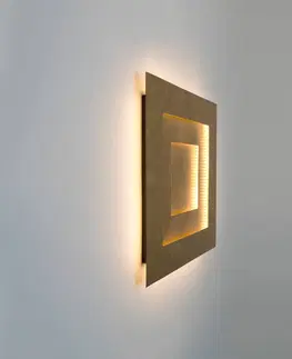 Nástěnná svítidla Holländer LED nástěnné světlo Masaccio Quadrato, zlatá