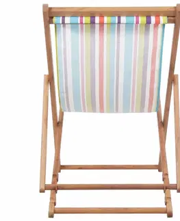 Zahradní křesla a židle Skládací plážová židle látková Modrá