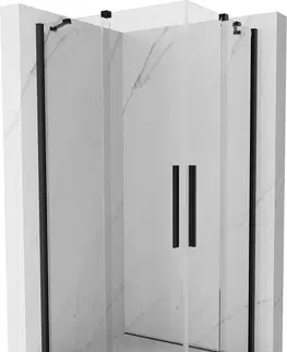 Sprchové kouty MEXEN/S Velar Duo čtvercový sprchový kout 100 x 90, transparent, černá 871-100-090-02-70