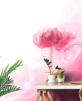 Samolepící tapety Samolepící tapeta růžový květ v zajímavém provedení