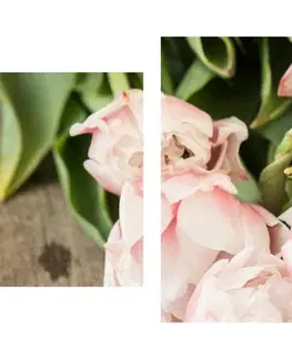 Obrazy květů 5-dílný obraz romantická kytice
