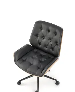 Kancelářské židle HALMAR Designové kancelářské křeslo GAVIN hnědo-černé