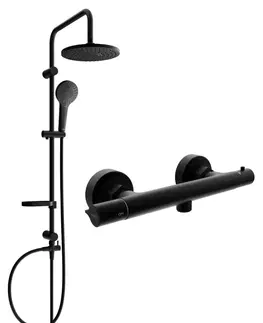 Sprchy a sprchové panely Sprchový set MEXEN ERIK - termostatická baterie Slim černý
