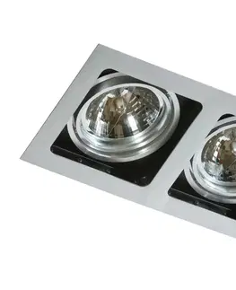 Bodovky do podhledu na 230V AZzardo SISTO podhledové svítidlo 2x ES111 max. 50W bez zdroje 35,5cm hranaté IP20, hliníkové