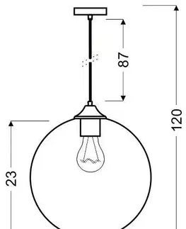 LED osvětlení Závěsná lampa EDISON Z Candellux Oranžová