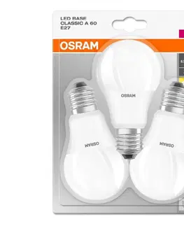 LED osvětlení Osram SADA 3x LED Žárovka BASE E27/8,5W/230V 2700K - Osram 