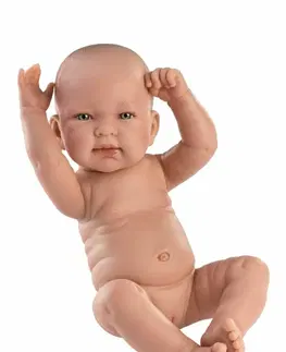 Hračky panenky LLORENS - 73802 NEW BORN DÍVKO - realistické miminko s celovinylovým tělem - 40 cm