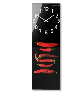 Kuchyňské hodiny Designové kuchyňské hodiny s chilli