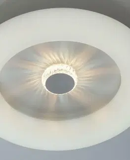 LED stropní svítidla LEUCHTEN DIREKT is JUST LIGHT LED stropní svítidlo bílé kruhové 50x50 křišťálový efekt stmívatelné CCT 2700-5000K LD 14383-16