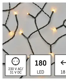 LED řetězy EMOS LED vánoční řetěz, 18 m, venkovní i vnitřní, vintage, časovač D4AV04