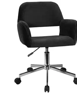 Kancelářské židle Ak furniture Čalouněné otočné křeslo FD-22 černé