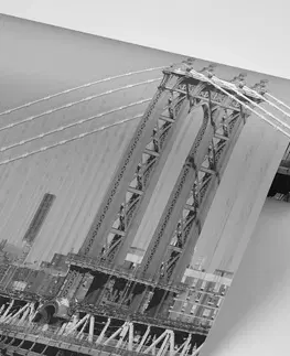 Černobílé tapety Fototapeta černobílé mrakodrapy v New Yorku