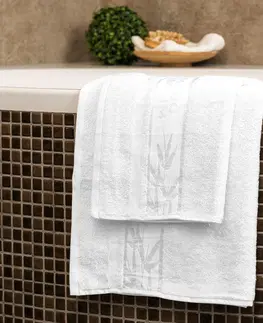 Ručníky 4Home Sada Bamboo Premium osuška a ručník bílá, 70 x 140 cm, 50 x 100 cm