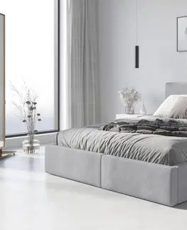 Postele Expedo Čalouněná postel NICKY 2, 180x200, šedá