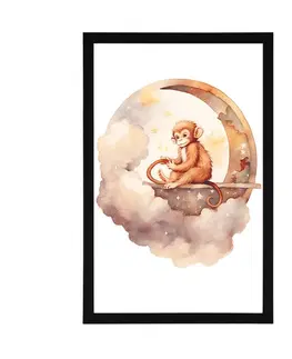 Zasněná zvířátka Plakát zasněná opice