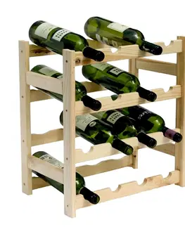 Stojany na víno Dřevěný regál na 16 láhví vína