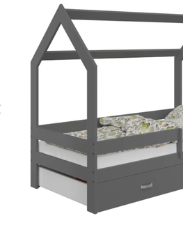 Postele Dětská postel SPECIOSA D3 80x160, šedá