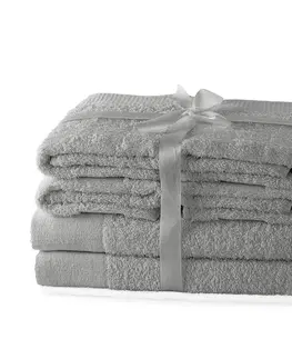 Ručníky Sada ručníků AmeliaHome Amary šedých, velikost 2*70x140+4*50x100