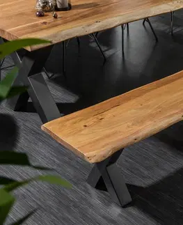 Lavice do jídelny LuxD Designová lavice Massive X Honey 160 cm akácie