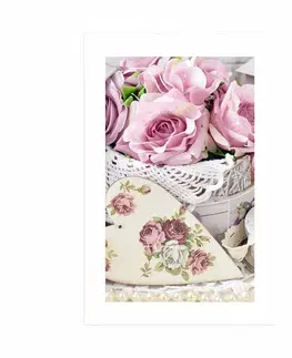 Květiny Plakát s paspartou romantický vintage styl