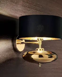 Nástěnná svítidla Ailati Černá a zlatá - Zobrazit textilní nástěnné svítidlo Ellisse