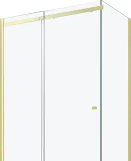 Sprchové kouty MEXEN/S OMEGA sprchový kout 100x100, transparent, zlatá 825-100-100-50-00