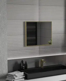 Koupelnová zrcadla MEXEN Loft zrcadlo 60 x 50 cm, zlatý rám 9852-060-050-000-50