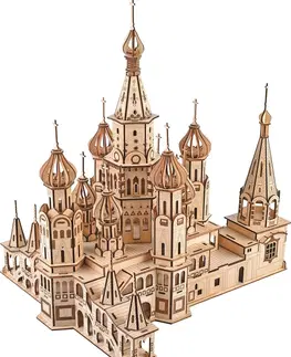 3D puzzle Woodcraft construction kit Dřevěné 3D puzzle Chrám Vasila Blaženého