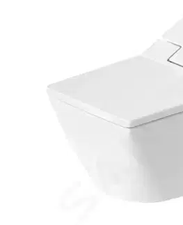 WC sedátka DURAVIT Viu Závěsné WC pro bidetové sedátko SensoWash, Rimless, DuraFix, bílá 2511590000