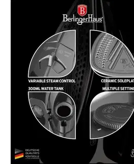 Žehličky Berlinger Haus Napařovací žehlička 2200 Shiny Black Collection