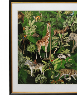 Zarámované obrazy KARE Design Zarámovaný obraz Animals in Jungle 80x100cm