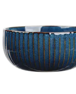Mísy a misky Altom Porcelánová miska Reactive Stripes modrá, 15 cm