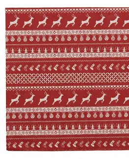 Ubrousky Červené papírové ubrousky Nordic Christmas - 33*33 cm (20ks) Clayre & Eef NOC73