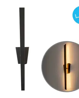 Nástěnná svítidla Näve LED nástěnné světlo Trevor s vypínačem, černá