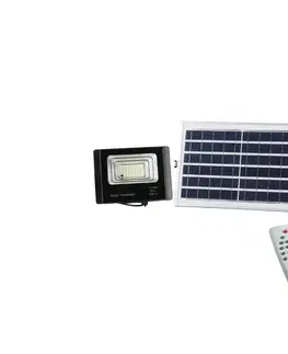 LED osvětlení  LED Stmívatelný solární reflektor LED/12W/3,2V 6000K IP65 + dálkové ovládání 